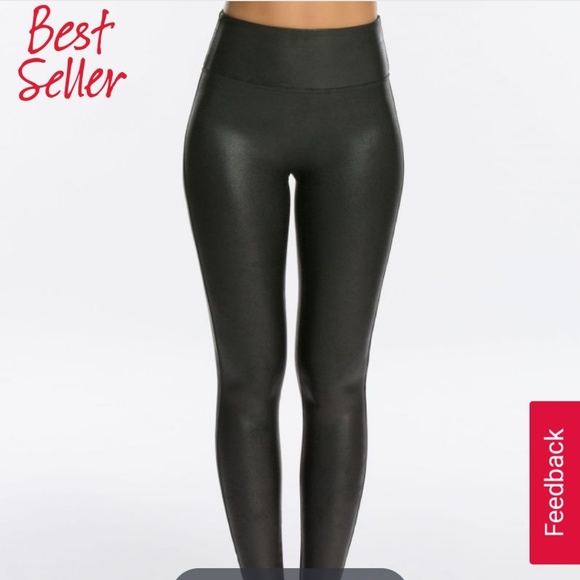 SPANX Pants - Spanx size small faux leather black leggings